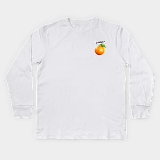 funny fruit logo instagram Kids Long Sleeve T-Shirt